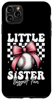 Baseball Sister Girl Coquette Bow La Sorellina Più Grande Fan Custodia per iPhone 11 Pro Max