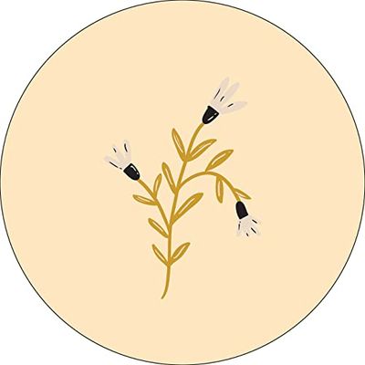 Bonateks, Tappetino per mouse rotondo con stampa digitale, base antiscivolo, per ufficio e casa, diametro: 22 cm