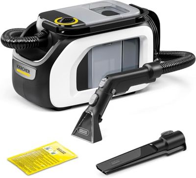 Kärcher Lava-aspiradora SE 3 Compact, 500 W, depósito Agua Limpia: 1,7 l, Superficie: 2,76 m², 4,1 kg, Manguera de pulverización y aspiración, Boquilla de Lavado tapicerías y Ranuras