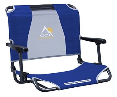 GCI Outdoor Big Comfort Chaise de Stade avec accoudoirs, Aluminium et Polyester, Bleu Roi, Taille Unique