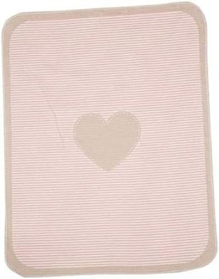 David Fussenegger Juwel 62661479 Couverture pour bébé Motif cœur Rose