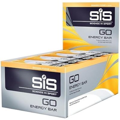 SIS Go Energy Bar, High Carb, Fruit infused Energy Bar, Banana Fudge Flavour (30 Packs)