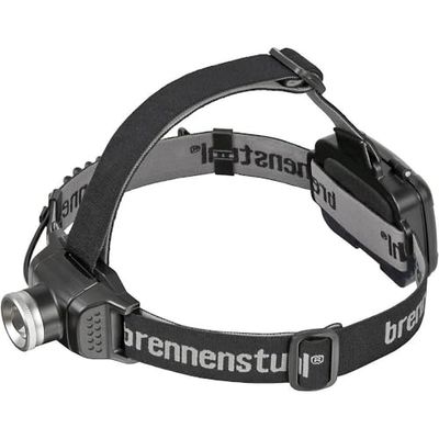 Brennenstuhl Linterna frontal LED LuxPremium/Linterna frontal con luz delantera y trasera, buena para hacer footing (IP44, con LED CREE, incl. pilas) negro
