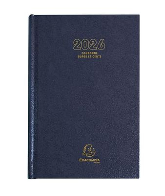 Exacompta - 38472E - Daily Desk Diary Euro Crown and Cents - 11 x 17 cm - January to December 2025 - Random Colour