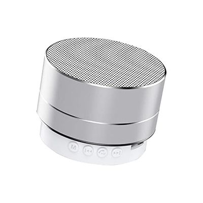 Draagbare bluetooth-luidspreker, mini-bluetooth-luidspreker voor buiten, draadloze bluetooth-luidspreker met TWS, bass-HD-stereogeluid voor thuis, strand, buiten, zilver