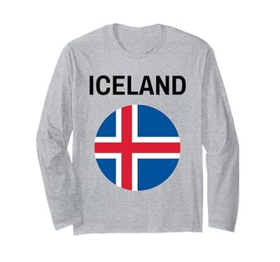 Bandera de Islandia moderna Manga Larga