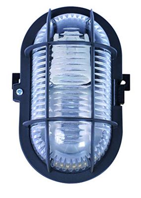 TEC HIT 138000 - Oblò ovale, 60 W, E 27, 22 x 18 x 8 cm, colore: nero