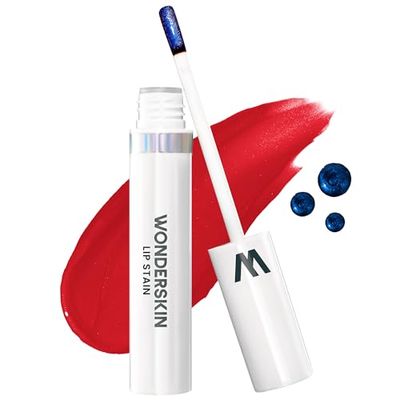 Wonderskin Wonder Blading Lip Stain Peel Off Masque - Tinta Per Labbra Rossa A Lunga Durata, Resistente All'Acqua E Al Trasferimento, Finitura Opaca Trucco Peel Off (Playful Stain & Go Masque)