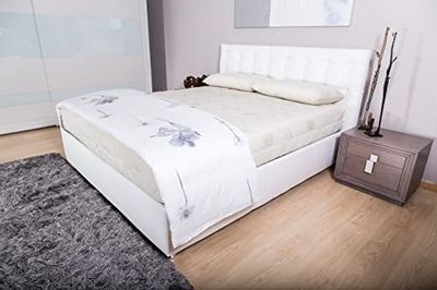 Sanidorm Rigel Materasso a Molle con Rivestimento, Schiuma Memory, Bianco, 140x200x23 cm