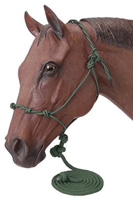 Tough 1 Poly Rope Halter W/Knopen & 14Ft Lood, Hunter Green
