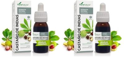 Soria Natural Extracto Castaño de Indias - Apoyo para la Circulación y Piernas Cansadas, Pesadez - Extracto Puro y Natural - Botella con 50ml (Paquete de 2)
