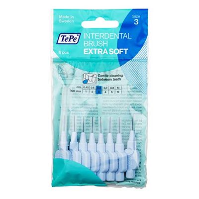 TePe Brosse Interdentaire Extra Soft Bleu, 1 Boîte de 8 Pièces