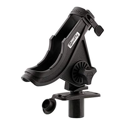 SCOTTY BAITCASTER/SPINNING ROD HOLDER BLACK W/ 244 FLUSH MT