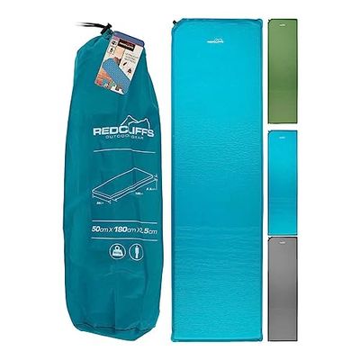 Zelfopblazend luchtmatras, 180 x 50 x 2,5 cm, met draagtas, verschillende kleuren