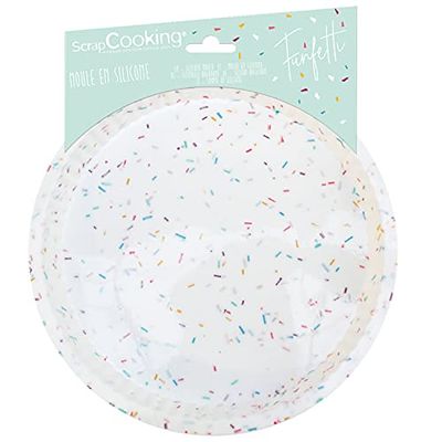 ScrapCooking - Moule à Tarte en Silicone Funfetti - Démoulage Facile - Moule à Gâteau Quiche Rond Flexible & Antiadhérent - Accessoire Pâtisserie - 2995
