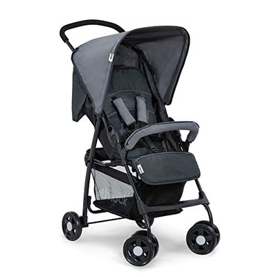 Hauck Sport Lichte Buggy, Tot 15 kg, Met Ligfunctie, Klein Inklapbaar, Zonnekap, Grote Mand, Grijs