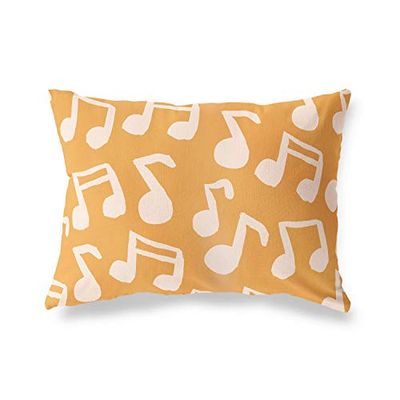 BonaMaison Orange-Blanc Cassé Housse de Coussin Motif, Taie d'oreiller pour Lit Voiture Canapé Maison Salon Chambre, Décoration D'intérieur, 45x60 Cm - Conçu et Fabriqué en Turquie