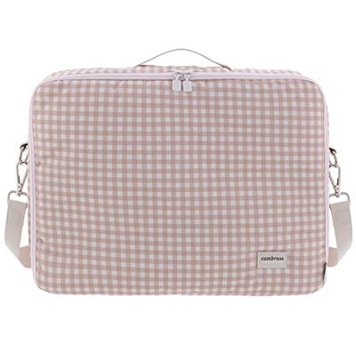 Cambrass - Maleta hospital para nacimiento del bebé - bolso de maternidad para las cosas necesarias para el recién nacido - maleta de viaje para bebés - Abril Crepe 12x47x36 cm