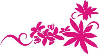 Indigos Wall Sticker, Vinyl, Pink, 40 x 22 cm