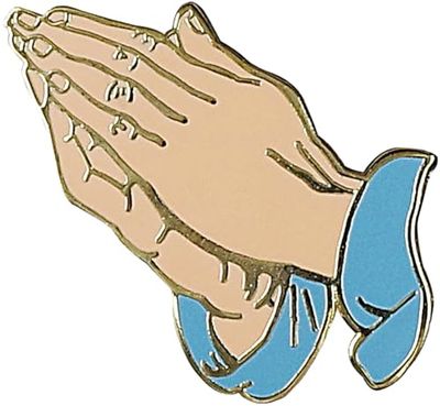 Praying Hands Hard Enamel Pin (Cloisonne Pin)