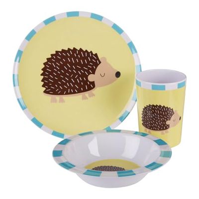 Premier Housewares 1206332 Mimo Kids Harry Hedgehog Dinner Set Mélamine