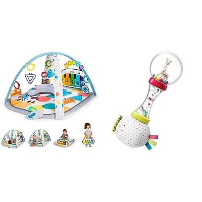 Baby Einstein, Tapis Musical D’Éveil 4 en 1 Kickin' Tunes & Sophie la Girafe - Hochet Soft Maracas - Instrument de Musique - Jouet d'éveil adapté aux Mains de bébé
