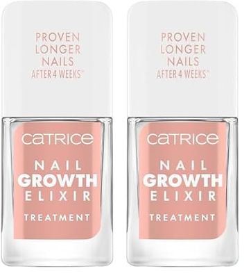 Catrice Cosmetics Nail Growth Elixir Treatment soin pour ongles, humidifiant - hydratant, protecteur, stimulateur de croissance (10.5ml) (Lot de 2)