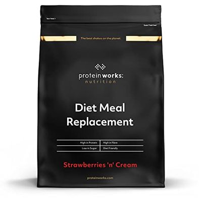 Sustituto De Comida Dietético | Fresas con Nata | Rico En Nutrientes | Vitaminas Potenciadoras del Sistema Inmune | Asequible, Saludable & Rápida | THE PROTEIN WORKS | 2kg