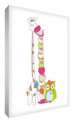 Little Helper Diamond - Regalo per bambini lucido (15 x 21 x 2 cm, grande, Jess The Mummy Giraffe & Mr Wally The Owl godono di un gelato)