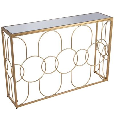 MESA ENTRADA CRISTAL/METAL DORADO_120X28X80CM