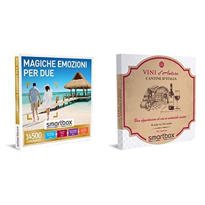 smartbox Cofanetto Regalo Magiche Emozioni per Due Idea Regalo di Coppia & Cofanetto Regalo Cantine d'Italia Idea Regalo Originale Una degustazione di Vini per 2 Persone
