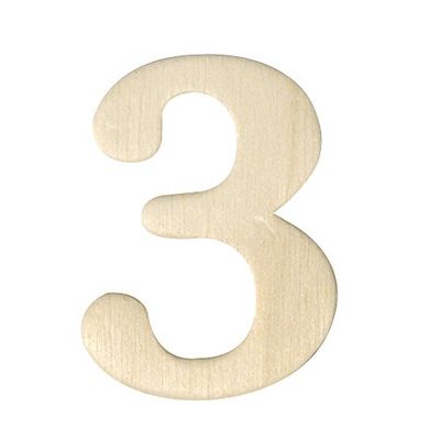 RAYHER 6162800 Wood Number 4 (Pack of 3