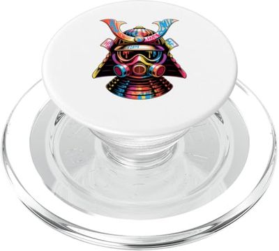 Graffiti Art Casco Guerrero Samurai Japonés PopSockets PopGrip para MagSafe