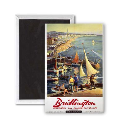 Bridlington Yorkshire's Gay Seaside playground - 3x2 inch Fridge Magnet - large magnetic button