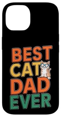 Best Cat Dad Ever: Retro Cool Cat Graphic Custodia per iPhone 14