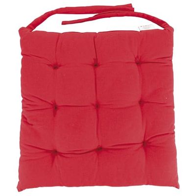 Galileo Casa 5900189 - Cojín 100% algodón, 40 x 40 cm, 600 g, Rojo con Cordones