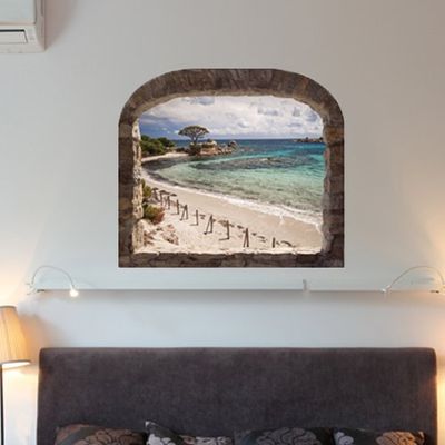Ambiance - Adhesivo decorativo para pared (efecto 3D, 70 x 80 cm), diseño de trompas de Córcega