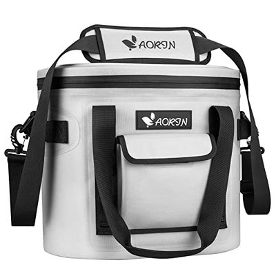 AORIN Koeltas, 20L 30 blikjes zachte koelbox, geïsoleerde picknicklunchtas, waterdichte grote trechter, draagbare koelbox voor kamperen, BBQ, buiten, picknick, reizen
