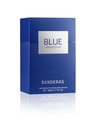 Antonio Banderas Perfumes - Blue Seduction - Eau de toilette for Men - Long Lasting - Fresh and Casual Fragance - Woody and Aquatic Notes - Ideal for Day Wear - 50 ml