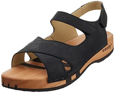 Woody Femme Gloria Sabot, Noir, 38 EU
