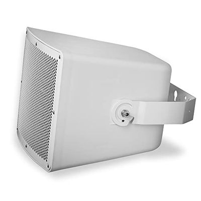 ic audio Altavoz Pro 150-200 - Altavoz Resistente a la Intemperie para Voz y música, fácil Montaje en Pared, Altavoz de 150 W, Ideal para Uso en Interiores y Exteriores, Color Blanco