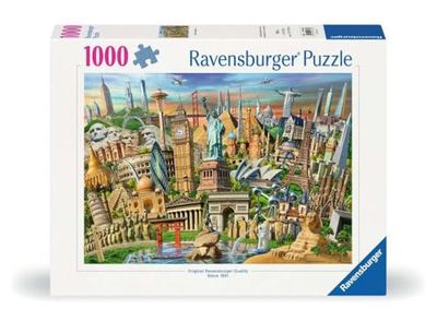 Ravensburger 12000332 12000332 Puzzle de 1000 pièces pour Adultes et Enfants à partir de 14 Ans, Motif Big Ben, Statue de la liberté et Plus Encore