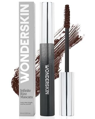 Wonderskin Infinite Rizz Mascara - Mascara Marrone per Volume E Lunghezza, Trucco Volumizzante per Ciglia A Lunga Tenuta, A Prova di Sbavature E Resistente all'Acqua (Marrone)