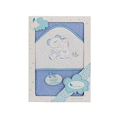 Interbaby 01223-01 ręcznik kąpielowy z kapturem dla dzieci OSO PONY niebieski, niebieski