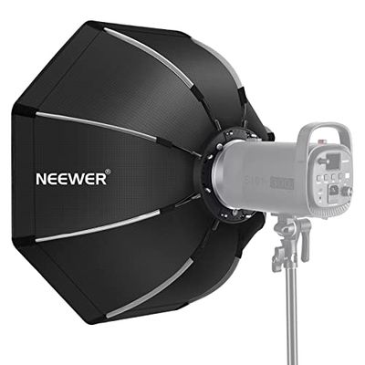 NEEWER 65cm Softbox ottagonale a sgancio rapido, con supporto Bowens, borsa per il trasporto compatibile con NEEWER CB60 CB100 CB150 Vision 4 S101-300W/400W e luci per montaggio Bowens-SF-RPBO26