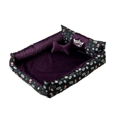 GO GIFT Cama para Mascota L Púrpura 90 x 16 x 50 cm