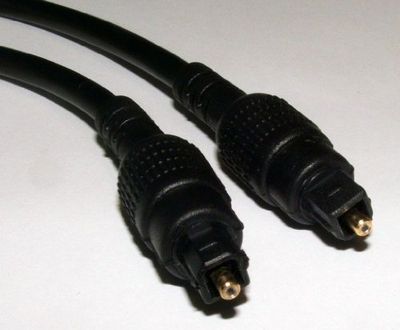 TOSLink Optisch Audio Lood met 4mm Kabel, 1m Zwart