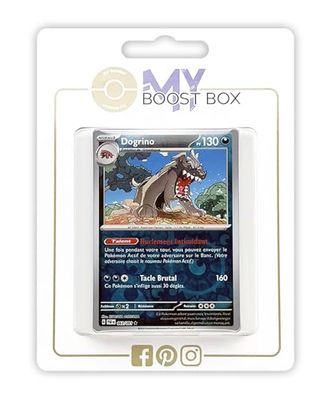 Dogringo (Mabosstiff) 63/091 Holo or Reverse (aleatory) - Myboost X Écarlate et Violet 4.5 - Destinées de Paldea Doos met 10 Franse Pokemon kaarten