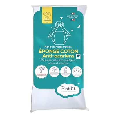 P'tit lit - Protège Matelas Enfant Anti Acariens | Alèse Imperméable 120x190/200 cm - Bouclette 100% coton - Absorbant et Silencieux - Oeko Tex®