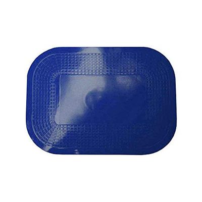 Dycem Antislip rechthoekig pad, 35 x 25 cm, blauw, voorgesneden hechtpad, grip assistance, niet giftig, voorkomt dat objecten wegglijden of rollen, ideaal voor bekers, borden en etenswaren